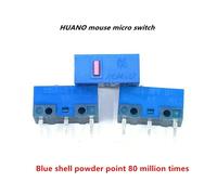 micro-interrupteur de souris authentique,1 pièce,bouton blanc,jaune,bleu,rose,point vert,coque bleue,point blanc,interrupteur général à 3 broches - Type Blue shell powder