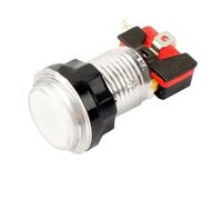 Micro interrupteur lumineux à LED avec anneau de fixation, support d'ampoule, entretoise, micro-interrupteur et LED 5 V pour Arcade Jamma - Blanc