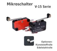 Micro-interrupteur SPDT de voyage momentané, Mini interrupteur de fin de course 1NO1NC, bras de levier à rouleau, V-15 V-151 V-152 V-153 V-154 V-155 V-156-1C25 V-156-1C25(V-156-1C25,1PCS)
