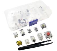 Micro Interrupteur Tactile,Micro Bouton Tactile,Boutons Poussoirs Tactiles,Micro Momentary Tact Assortiment Kit,Interrupteur à Bouton Poussoir Tactile,Pour Clé de Télécommande de Voiture,100 pcs