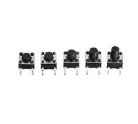 Micro-interrupteurs 50pcs 6X6X5/4.3/5.5/6/7/8/9/10/13MM interrupteur tactile bouton poussoir 12V 4PIN DIP Micro interrupteur momentané Tact bouton poussoir tactile interrupteur industriel