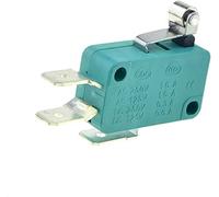 Micro-interrupteurs de fin course 16A 250V 125V NO+NC+COM 6.3mm 3 broches SPDT Micro-interrupteur 28mm 52mm Arc Roller Lever Touch Switch Microswitch(Short Roller Lever-m)