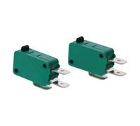Micro interrupteurs de fin de course 16A 125/250VAC, 2 pièces, KW3-OZ SPDT NO NC, 3 broches, interrupteur de fin de course vert, bornes PCB