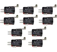 Micro-interrupteurs Micro-interrupteurs 10pcs Nouveau micro-interrupteur V-156-1C25 Interrupteur de fin de course Longue charnière Rouleau Momentané SPDT Snap Action interrupteur industriel