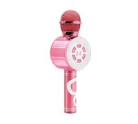 Metronic Micro karaoké 485118 Bluetooth sans-fil effets vocaux et lumineux pour enfants Rose