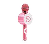 Metronic Micro karaoké 485118 Bluetooth sans-fil effets vocaux et lumineux pour enfants Rose