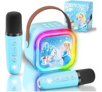 Micro Karaoke Enfant,Enceinte Bluetooth Enfant avec 2 Micros sans Fil,Micro Enfant pour Chanter, Idée Cadeau Fille 3 4 5 6 7 8 9 Ans
