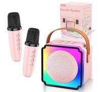 Micro Karaoke Enfant sans Fil avec 2 Micro Machine de Karaoké sans Fil 5.3 Portable avec Lumières LED, Fonction de Changement de Voix & Grande Capacité, Jouets pour Garçons et Filles Jouet Fille