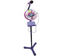 Micro karaoké enfant VTech Kidi Superstar Lightshow Rose Magic Voice avec effets voix, boule disco orientable, écran interactif, 8 chansons animées et 6 jeux Rose