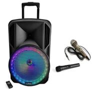 MICRO KARAOKE PACK ENCEINTE SONO + 2 MICROS + BLUETOOTH + USB + BATTERIE idéal soirée en famille, cadeau Noël Anniversaire BAR CLUB