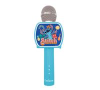 Lexibook, Disney Stitch, Microphone Bluetooth® avec fonction Changement de voix, Enceinte intégrée, Support de téléphone inclus, Bleu, MIC240D