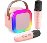 Micro Karaoke Sans Fil Enfant 3-12 Ans, Cadeau Fille Garçon Anniversaire, Micro Musical avec Haut-Parleur, Jouet Chanteur