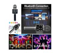 Micro-karaoké Sans Fil Portable Haut-parleur KTV Karaoké compatible iOS iPhone Android Smartphone pc tablette pour Enfants/Adultes