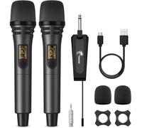 Micro Karaoké Sans Fil UHF TW320 Micro À Main Récepteur Rechargeable Portée 60M Pour Karaoké Mariage DJ Église Conférence Gris