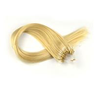 Micro Link Extensions de cheveux humains Vrais cheveux Fish Line Extensions de cheveux Gold Straight Micro Loop Ring Extensions de cheveux humains, 100G 100 brins,20 inch
