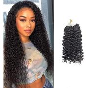 Micro Links Cheveux humains,Kinky Straight Microlink Hair Extensions,Mèches de cheveux humains Micro Loop Extensions de cheveux humains Noir naturel,100 mèches,14inch