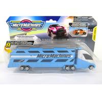 Micro Machines Mini Vehicle Hauler Camion de Transport Bleu & Gris Hasbro