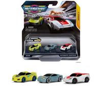 Micro Machines MMW0004 Starter Pack, Ultimate Exotic - Comprend 3 véhicules, voitures de course, possibilité de quelque chose d'étrange - Collection de petites voitures, modèle assorti, 1 unité