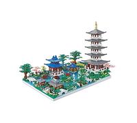 Micro Mini Building Blocks The West Lake avec Kit d'éclairage (5186pcs+) DIY Collection Modèle Architecture Jouets Cadeaux pour Enfant et Adulte