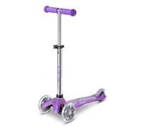 Micro Mini Deluxe Glitter LED - Trottinette 3 roues enfant Violet, 2-5 ans, 1,9 kg