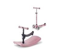 Micro Mobility – Trottinette Mini Micro Rock & Go – Deluxe évolutive LED Rose poudré pour enfants