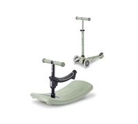 Micro Mobility Trottinette évolutive Micro Mini Deluxe Rock & Go LED 6 en 1 Vert Sauge 1–6 ans