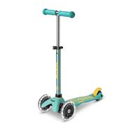 Micro Mobility Mini Micro Deluxe ECO LED Enfants Trottinette à trois roues Couleur menthe