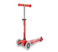Micro Mobility Trottinette Mini Deluxe LED, 3 roues, roues lumineuses, 2-5 ans, Rouge