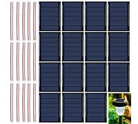 Micro Mini Panneau Solaire Cellules: 15 Pièces 1.5v 0.3w 65x48mm Mini Panneaux Solaires, Mini Cellules Solaires Avec Fil, Bricolage Polysilicium Cellule Solaire Pour énergie Solaire, Bricolage, Jardin