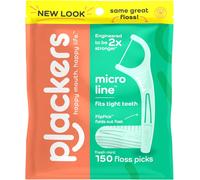 Micro Mint Lot De 150 Fils Dentaires, Saveur Menthe Fraîche, Cure-Dents Pliables, Super Tuffloss, Rangement Facile Avec Fermeture Éclair