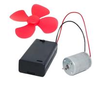 Micro moteur 280 cc DC3V, 15000 tr/min, avec feuille de ventilateur et boîtier de batterie, for expériences scientifiques, bricolage fait à la main(Type1)