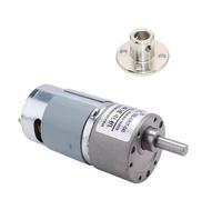 Micro moteur à engrenages, GM37 545 37mm, balais de carbone, cc grande vitesse avec boîte vitesses en métal for le bricolage(Dc 24v 12,1:18.8-MOTOR+FLANGE)