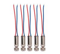 Micro Moteur Vibrant, 5pcs 3V 44000rpm Micro Moteur de Vibration sans Noyau Petit Moteur Électrique Fortes Vibrations Faible Bruit Faible Consommation d'Énergie 0.6W 0.08A