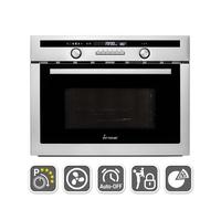 Micro onde encastrable 60 cm | 44L | 3,35kW | Fonction pizza | Gril | Air chaud | Timer automatique | Double Vitrage d'isolation thermique | EBM4502ED