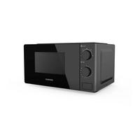 Micro-ondes 20L 700W 5 niveaux Décongélation Minuterie 35 min Plateau tournant 24 5 cm Design Noir MELISSA