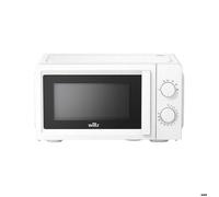 Micro-ondes 20L 700W Blanc Four à Micro-ondes Mécanique Double Bouton Tournant 230V/50Hz Plateau Rotatif Simple Fonction