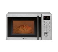 Clatronic Four à micro-ondes encastrable avec grill MWG 778 U / 20 litres / 8 programmes automatiques/Horloge numérique/Peut être installé en dessous du comptoir, argent