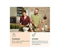 Micro-ondes avec grill - Julieta 20L - 700 / 800 W - 8 programmes - Noir