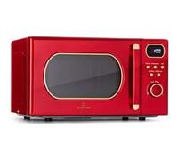 Klarstein Micro-ondes Grill Multifonction 800W Vintage Acier inoxydable 20L Décongélation Facile
