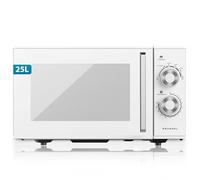 Grunkel Micro-ondes avec/sans grill, 25 litres, 900 W + 1000 W Grill 20MG 5-6 niveaux de puissance, 3 modes combinés, minuterie 30 min, couleur blanche