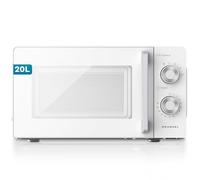 Grunkel Micro-ondes avec/sans grill, 20 litres, 700 W + 900 W Grill 20MG 5-6 niveaux de puissance, 3 modes combinés, minuterie 30 min, couleur blanche (sans grill)