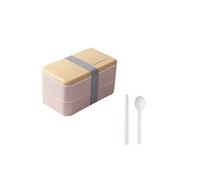 Micro-Ondes Boîte à Lunch Japonaise en Bois Bento Box 2 Couche de Stockage de Conteneurs Nouveau CFYP798