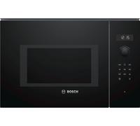 Micro-ondes simple encastrable 900W - BOSCH - BFL554MB0 - SER6 - Noir - Volume 25L - H 38,2 x L 59,4 x P 38,8 cm