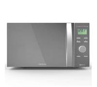 Cecotec Four à micro-ondes ProClean 9110 FullINOX avec grill 1000 W, 30 litres, 5 niveaux de puissance, 8 programmes, minuterie de 60 minutes, revêtement Ready2Clean, design avant miroir