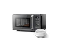 Micro-ondes combiné pose libre - 900W+Grill 1000 W+Convection 2100W - Friteuse - Air Fry Combo 7-en-1 - 26L - Gris morandi