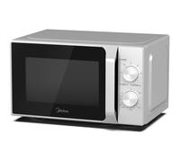 Micro-ondes compact gris - Midea - 20 l - Commande mécanique - Revêtement intérieur en émail