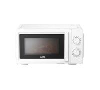 Micro-ondes de table rétro blanc crème numérique 20L 700W, 6 réglages chaleur dégivrage et levage pâte, écran affichage