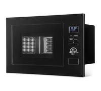 Bomann® Micro-ondes encastrable 3en1 | Gril + Air chaud | Espace de cuisson 25L | 8 programmes automatiques | Gril + Plateau tournant(Ø 27 cm) | 900W | MWG 3001 H EB noir-mat