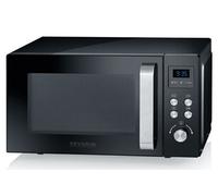 Micro-ondes/gril et chaleur tournante, noir, 900 W, 25 L, gril et chaleur tournante 1950 W, plateau a pizza anti-adhesif