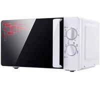 Micro-ondes manuel solo avec intérieur antirouille pour un nettoyage facile, boîtier doux au toucher et finition mate, dégivrage automatique, coton blanc, 20 litres avec 6 niveaux de puissance, 800 W